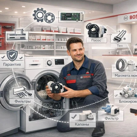 Профессиональный ремонт стиральных машин Bosch, Siemens, Miele в Москве и области